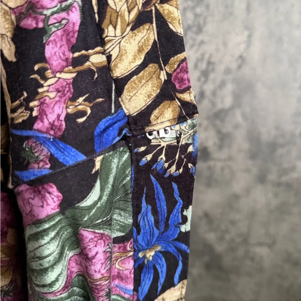 Unique SET Dress with Long Sleeves floral multicolor BLOUSE & SKIRT - Picture 11 of 15